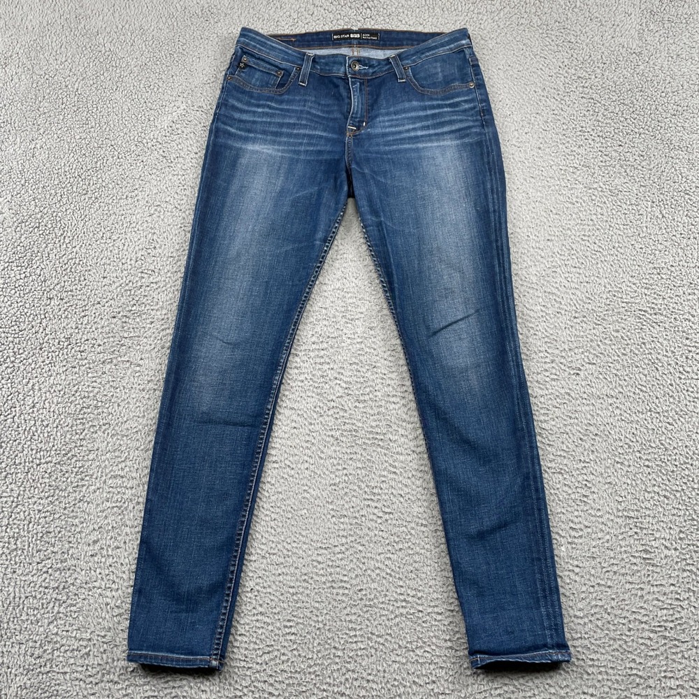 Big Star Jeans Women 32 Blue Alex Mid Rise Skinny Denim Medium Wash Stretch